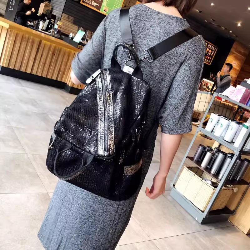 Luxury Bags Girls - Новые женские нейлоновые рюкзаки с блестками,