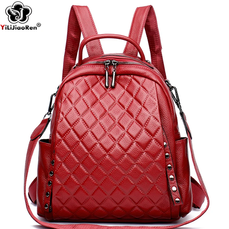 Luxury Bags Girls - Рюкзак из натуральной кожи, женская сумка