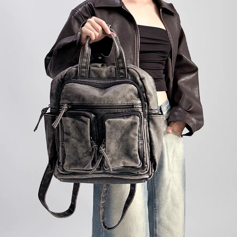 Luxury Bags Girls - Роскошные рюкзаки из мягкой мытой искусственной