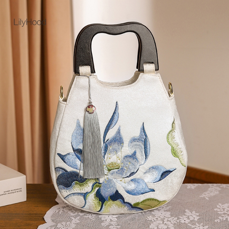 Luxury Bags Medium Size - Женская ретро шикарная цветочная вышивка с